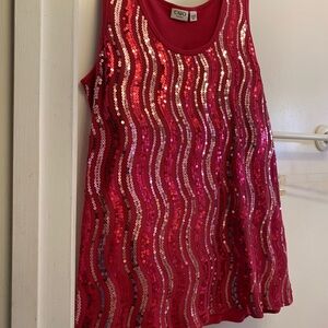 LADIES FANCY SLEEVELESS SHELL